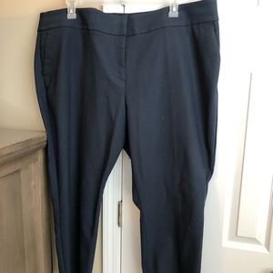 Navy blue straight leg pants